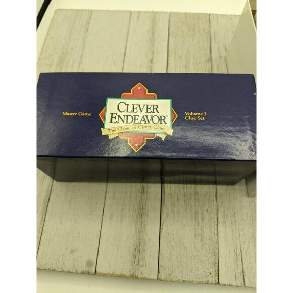 Clever Endeavor Game Board Replacement Clue Cards and Box 1989 - Picture 3 of 3